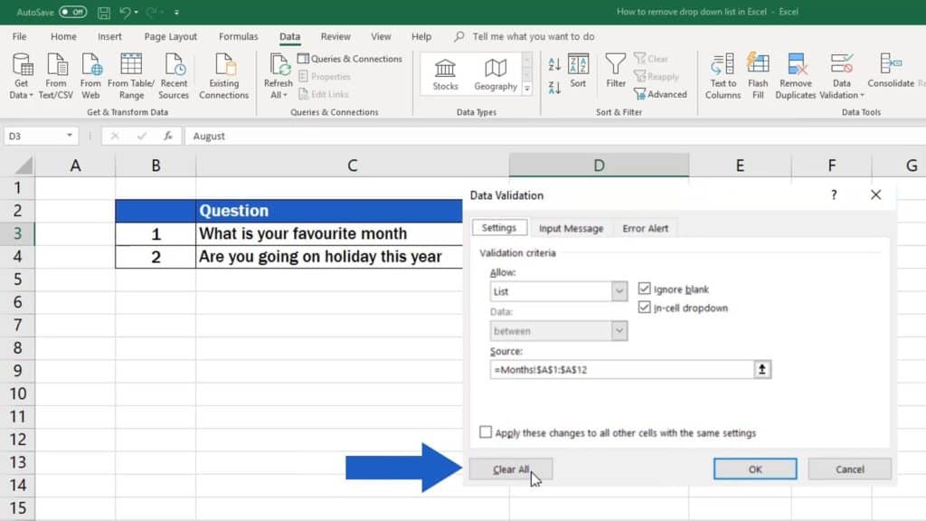 drop down list disappears in excel for mac