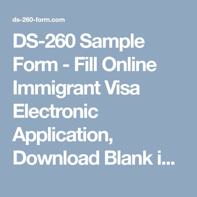 ds 260 immigrant visa application pdf